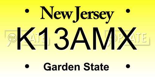 K13AMX New Jersey License Plate