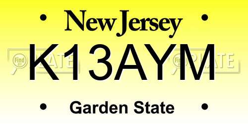 K13AYM New Jersey License Plate