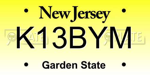 K13BYM New Jersey License Plate