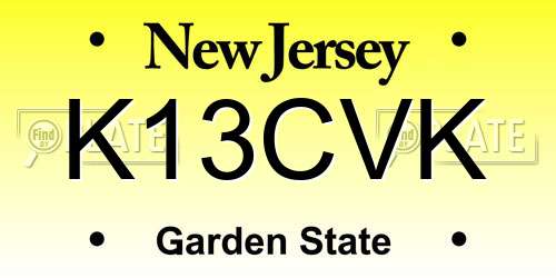 K13CVK New Jersey License Plate