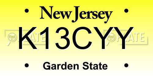 K13CYY New Jersey License Plate