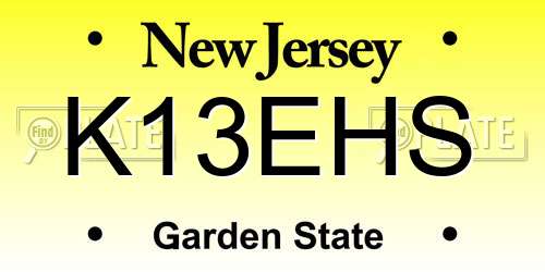 K13EHS New Jersey License Plate