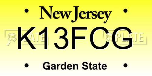 K13FCG New Jersey License Plate