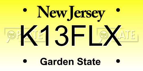 K13FLX New Jersey License Plate