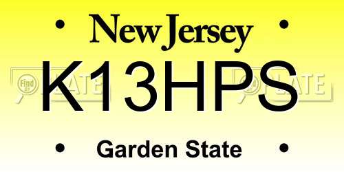 K13HPS New Jersey License Plate