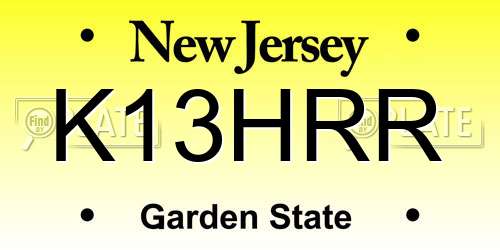 K13HRR New Jersey License Plate