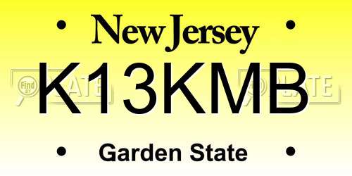 K13KMB New Jersey License Plate
