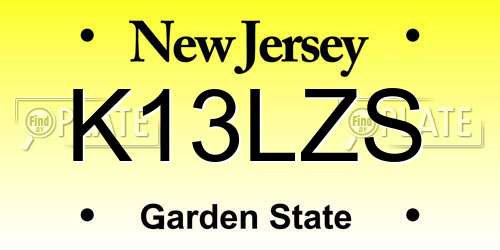 K13LZS New Jersey License Plate