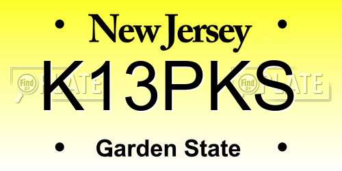 K13PKS New Jersey License Plate