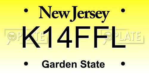 K14FFL New Jersey License Plate