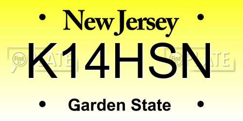 K14HSN New Jersey License Plate