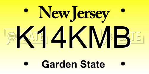 K14KMB New Jersey License Plate