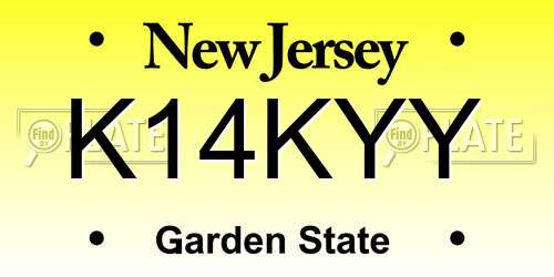 K14KYY New Jersey License Plate