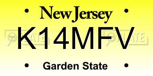 K14MFV New Jersey License Plate