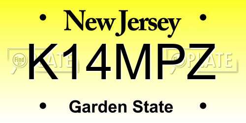 K14MPZ New Jersey License Plate