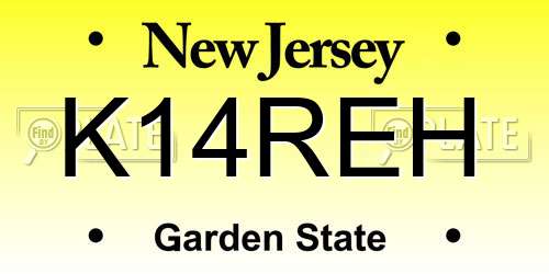 K14REH New Jersey License Plate