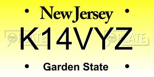 K14VYZ New Jersey License Plate