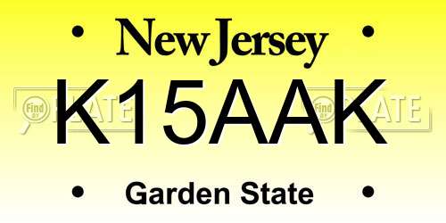 K15AAK New Jersey License Plate
