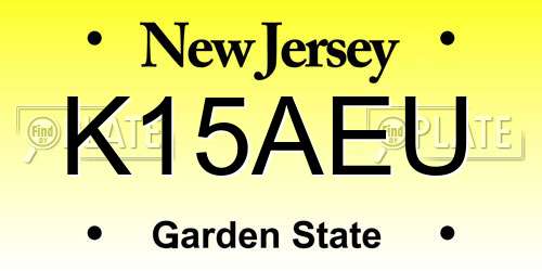 K15AEU New Jersey License Plate