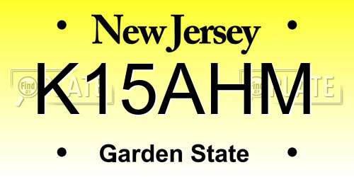 K15AHM New Jersey License Plate