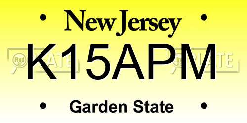 K15APM New Jersey License Plate