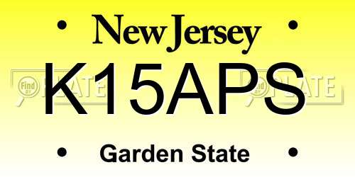 K15APS New Jersey License Plate