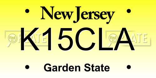 K15CLA New Jersey License Plate