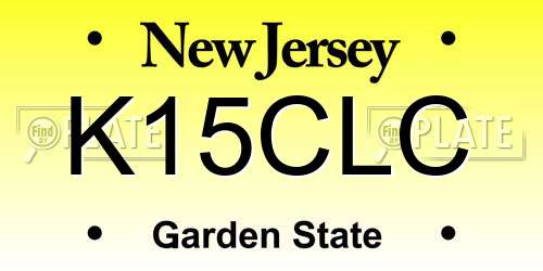 K15CLC New Jersey License Plate