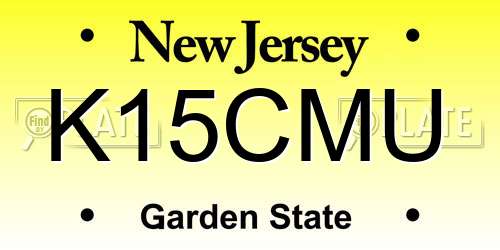 K15CMU New Jersey License Plate