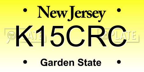 K15CRC New Jersey License Plate