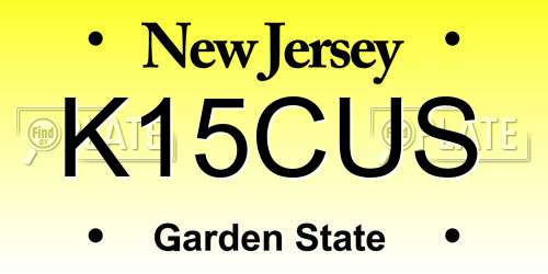 K15CUS New Jersey License Plate