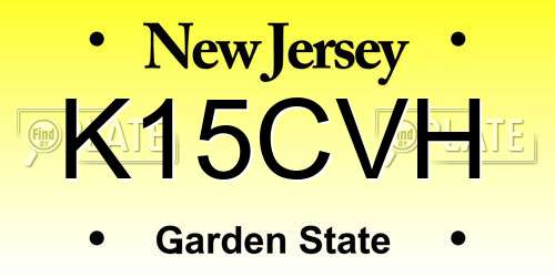 K15CVH New Jersey License Plate