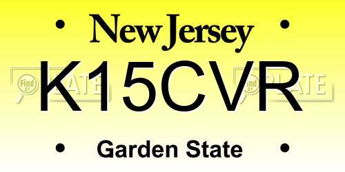 K15CVR New Jersey License Plate