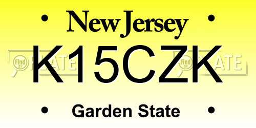 K15CZK New Jersey License Plate