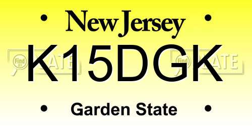 K15DGK New Jersey License Plate