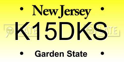 K15DKS New Jersey License Plate
