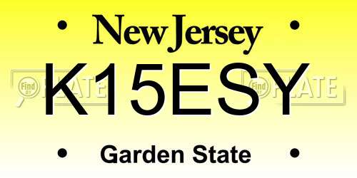 K15ESY New Jersey License Plate