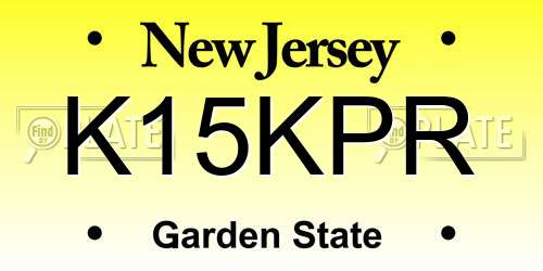 K15KPR New Jersey License Plate