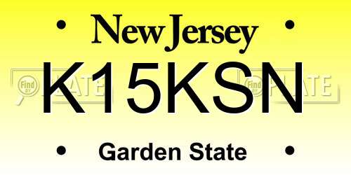 K15KSN New Jersey License Plate
