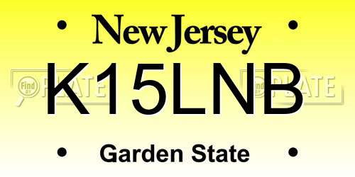 K15LNB New Jersey License Plate