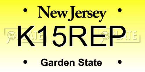 K15REP New Jersey License Plate