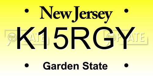 K15RGY New Jersey License Plate