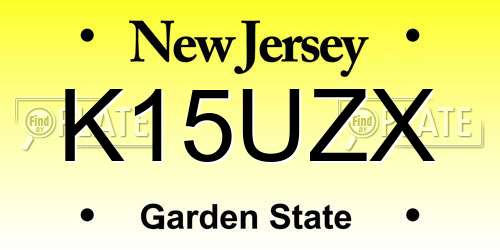 K15UZX New Jersey License Plate