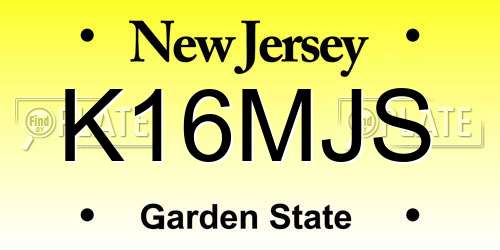 K16MJS New Jersey License Plate