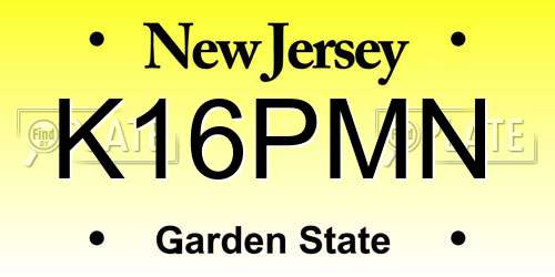 K16PMN New Jersey License Plate