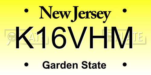 K16VHM New Jersey License Plate
