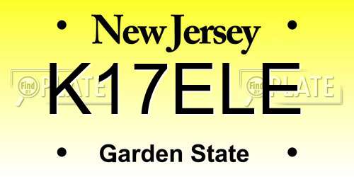 K17ELE New Jersey License Plate