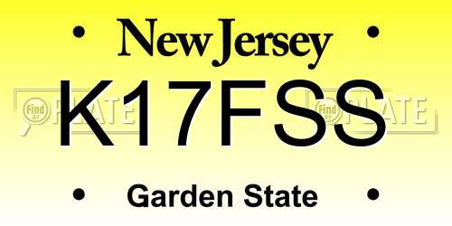K17FSS New Jersey License Plate