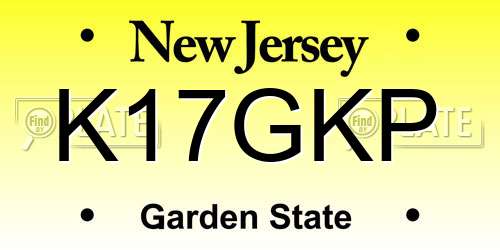 K17GKP New Jersey License Plate
