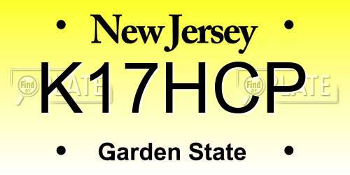 K17HCP New Jersey License Plate
